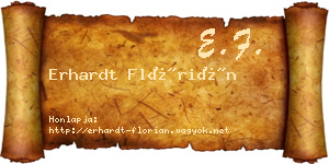 Erhardt Flórián névjegykártya